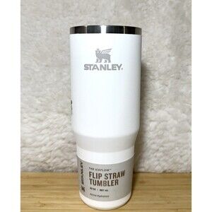 Stanley 30 oz Stainless Steel Ice Flow 2.0 Tumbler – White Frost New/No Lid READ